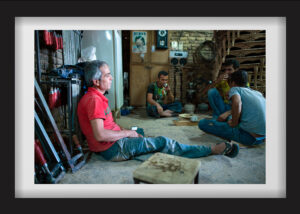 The midday rest at a wood-cutting workshop. 25.08.2016