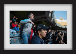 Saeed is in Azadi Stadium in Tehran to watch the match between Iran’s national team and Turkmenistan (first round matches in the Asian Cup). He likes soccer. He called me to say he intended to go to the stadium, and I went with him. Iran's national team won this match, and he is happy. 12.11.2015.
