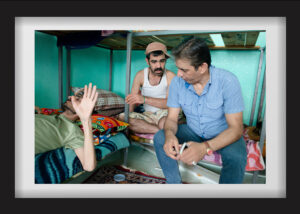 Mohammadreza is asking a newcomer, who joined the camp voluntarily, how he is. Due to financial problems in the club and institute, few people like this are accepted. The person on the left had HIV and later passed away. 30.06.2016