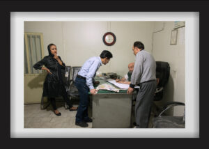 Bahram is talking to the office manager about the divorce fees. It is legally necessary that three people witness the divorce. They asked me to be one of them. Although deep down I was not willing to witness their divorce, I accepted. 27.10.2017